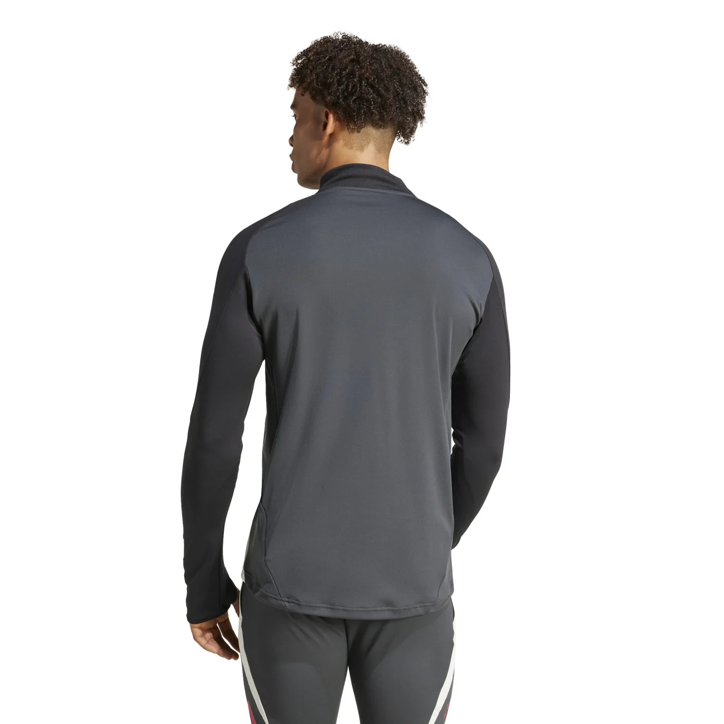 Adidas Manchester United Trainingstrui 1/4-Zip Europees 2024-2025 Donkergrijs Zwart Rood Wit