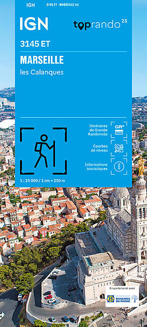 IGN - TOP RANDO25 3145ET - MARSEILLE IGN