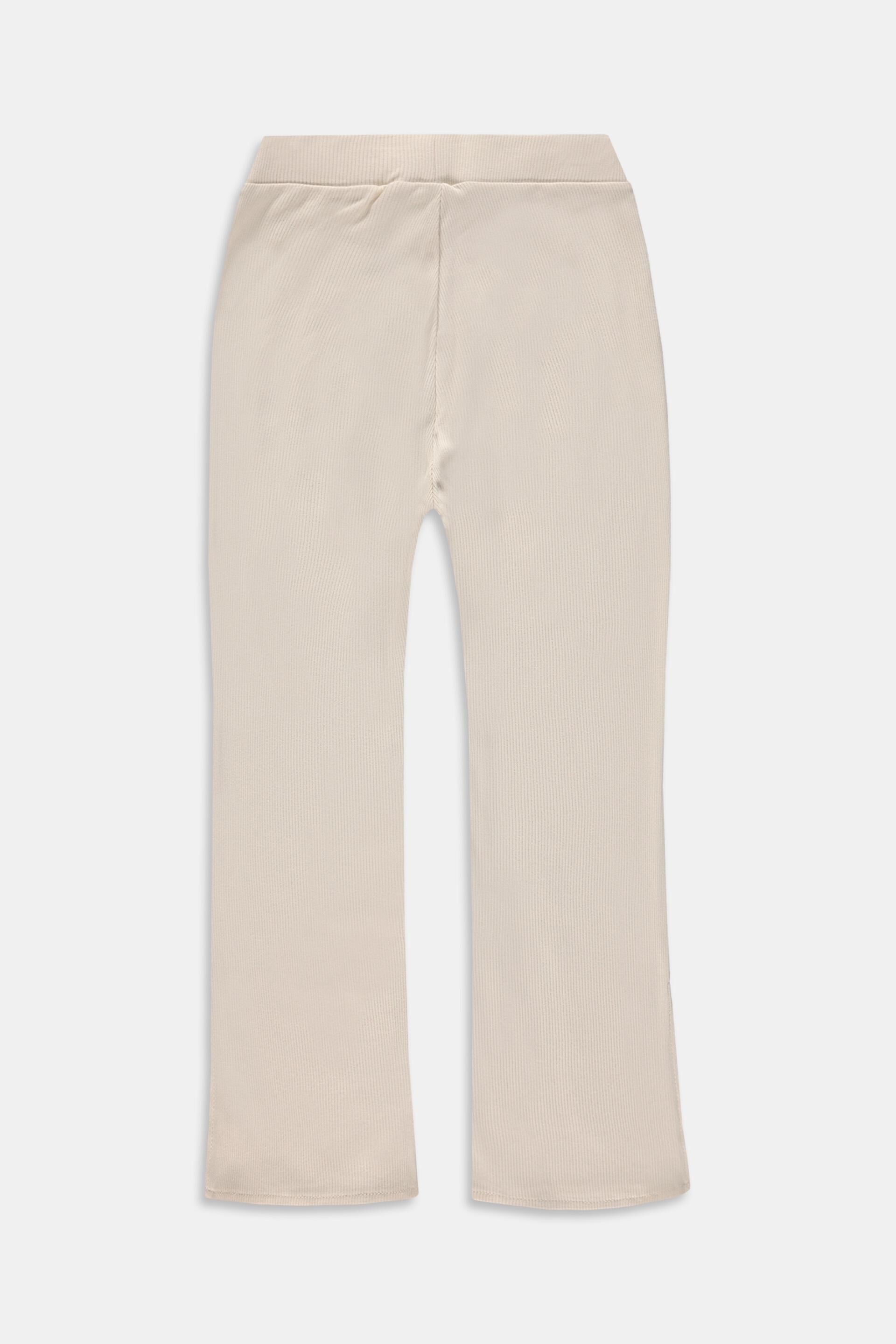 Leggings en coton côtelé à fentes au bas des jambes