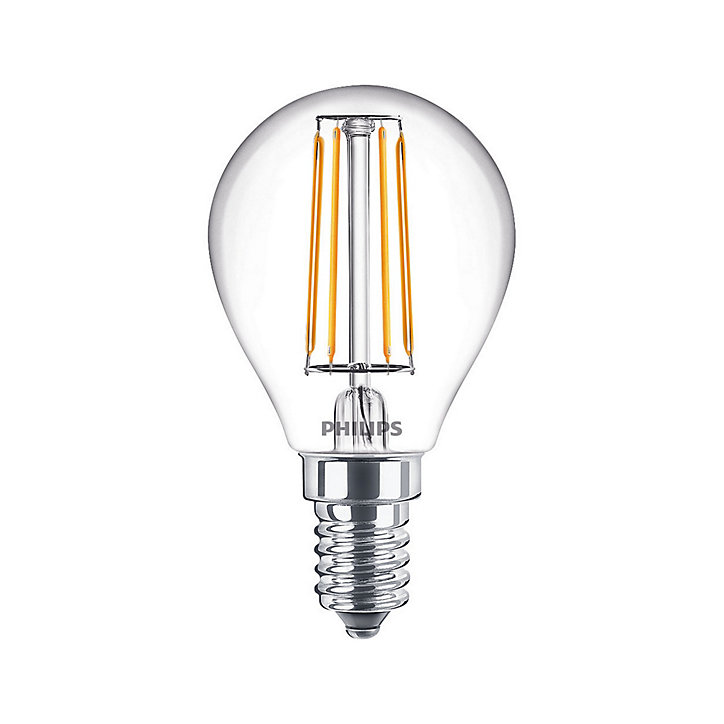 Ampoule LED E14 (SES) standard transparent 470lm 4.3W = 40W IP20 blanc chaud Philips