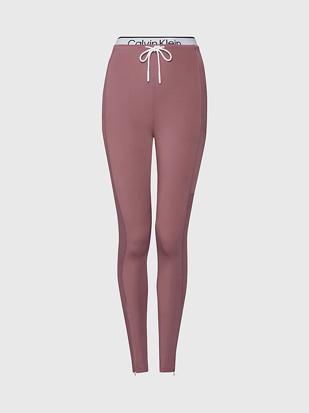 Calça legging de ginástica com cós duplo 7/8