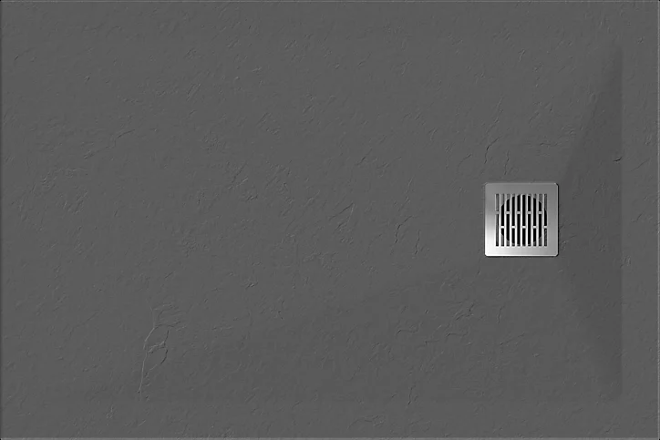 Receveur de douche 80 x 120 cm, résine, gris, Douro GoodHome