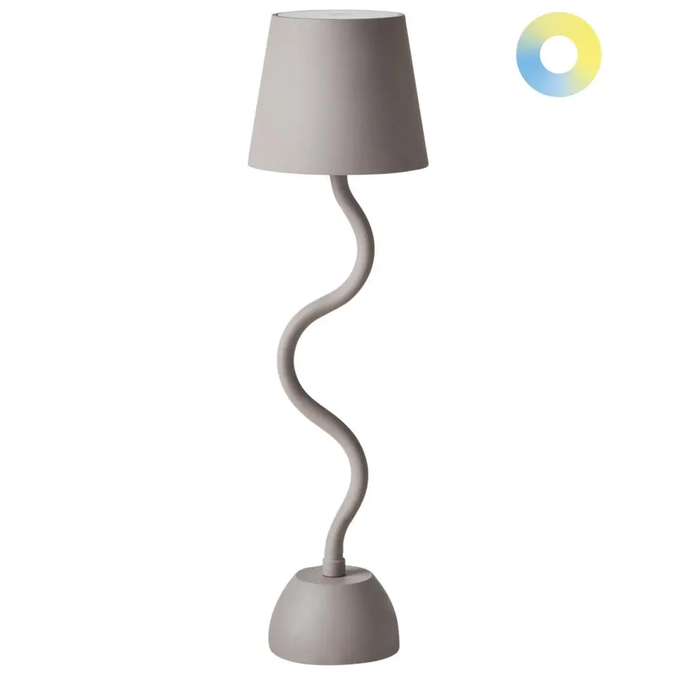 VOUGA - Tafellamp - Beige - Aluminium/IJzer