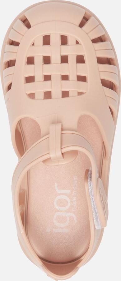 Igor Unisex Platte sandalen Tobby Solid Roze Rubber Platte zool