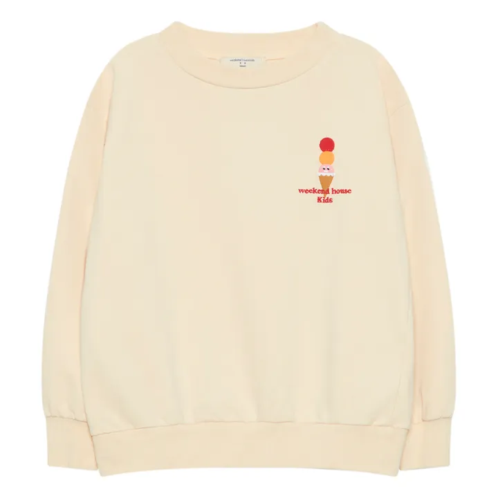 Weekend House Sweat Glace Coton Bio | Crème