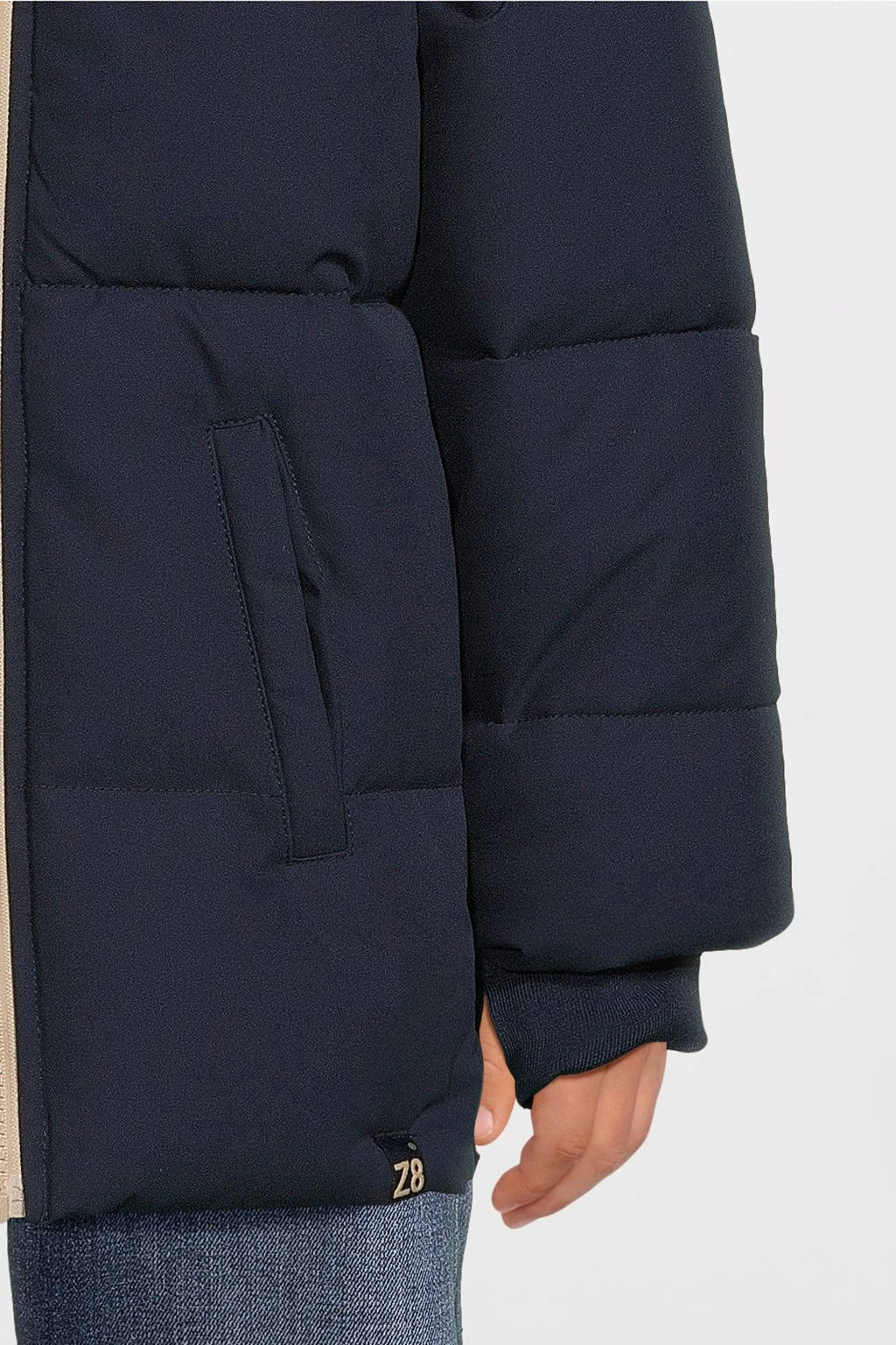 Z8 gewatteerde winterjas Idris donkerblauw