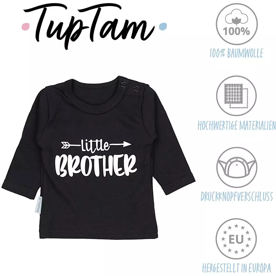 TupTam Baby Jungen Langarmshirt 5er Set schwarzgelb