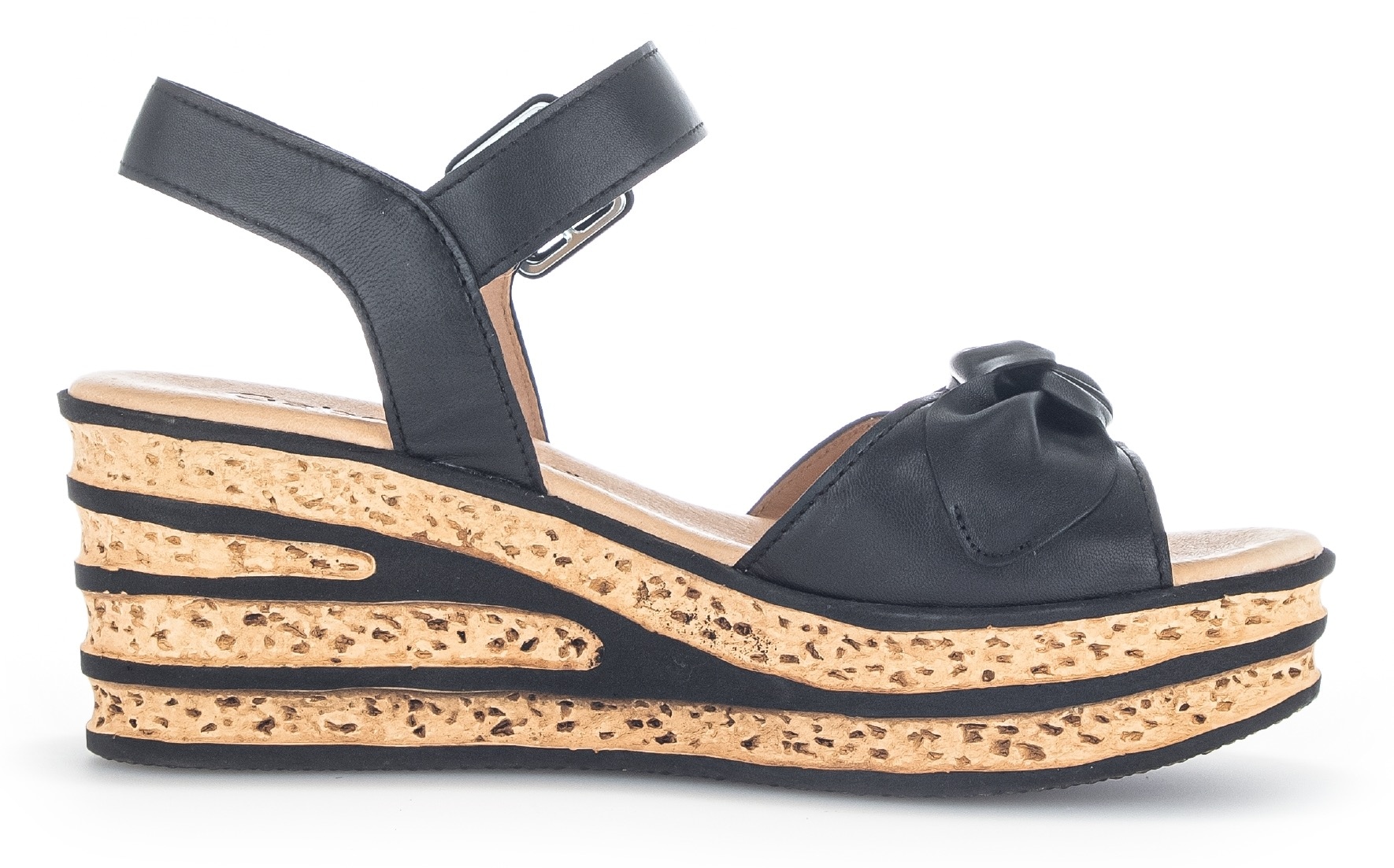 Gabor Keilsandalette  , Keilabsatz, Sommerschuh, Riemchensandale mit schöner Zierschleife
