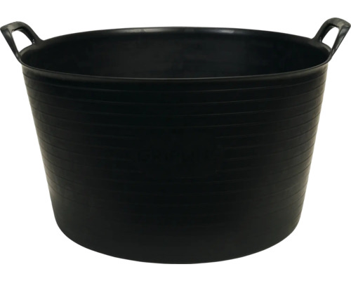 Flexibele emmer voor tuin/bouw, kunststof, zwart, 56 L