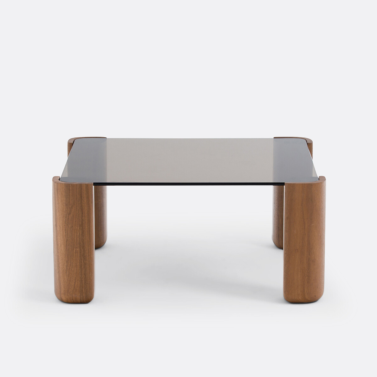 LA REDOUTE INTERIEURS<br>Mesa de centro, vidro e nogueira maciça, Boldi