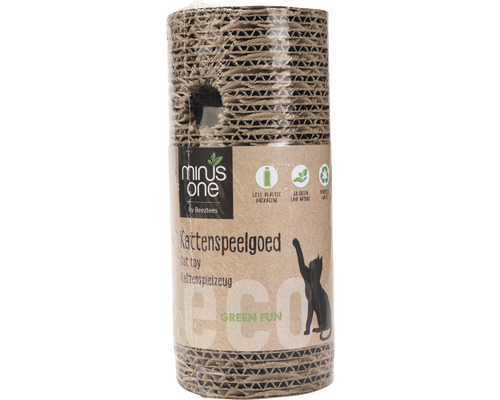 Kattenspeeltje beeztees Minus one krabrol karton bruin 10 x 23 cm