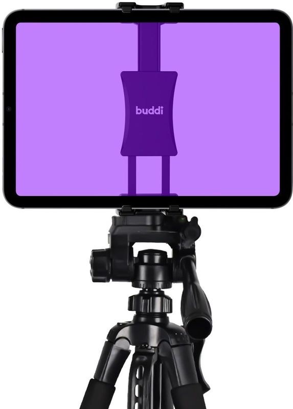 Buddi Tab Houder Statief - Verstelbaar Tripod - Met Tas - Zwart