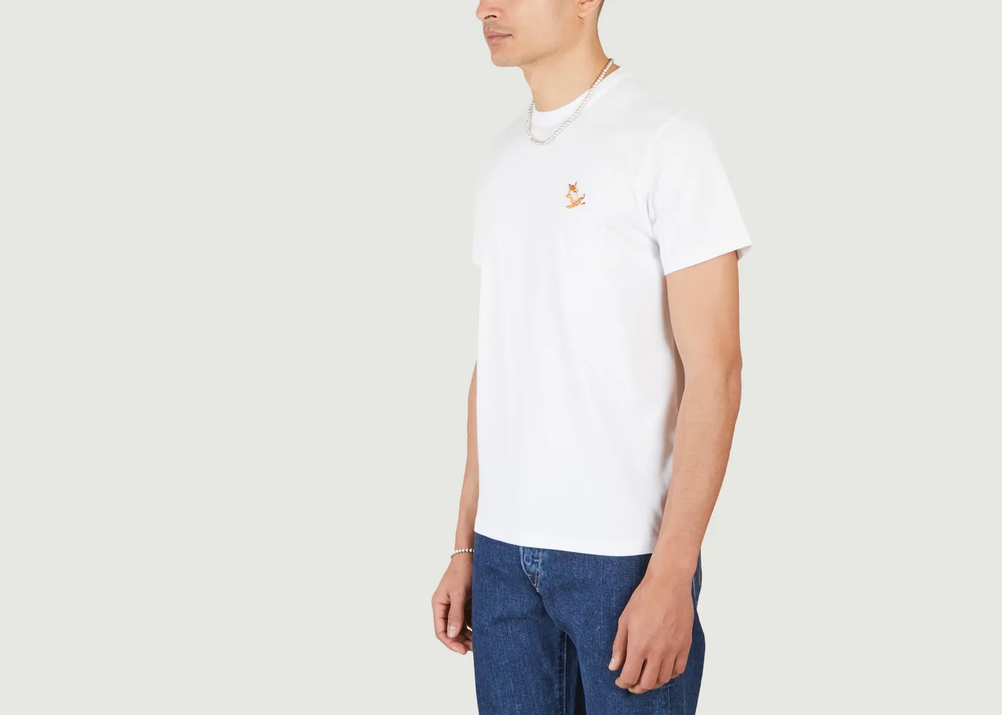 T-shirt Chillax Fox Patch Classic Maison Kitsuné