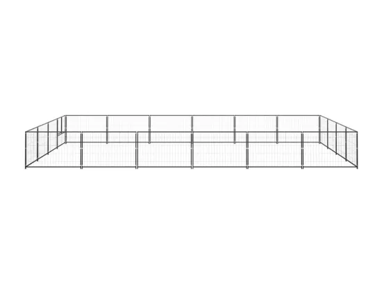 Chenil extérieur cage enclos noire 600 x 400 x 70 cm 02_0000512