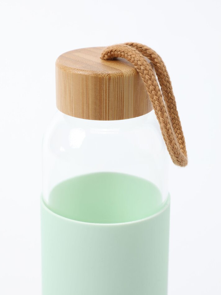 Garrafa de silicone de 550ml - Verde Água
