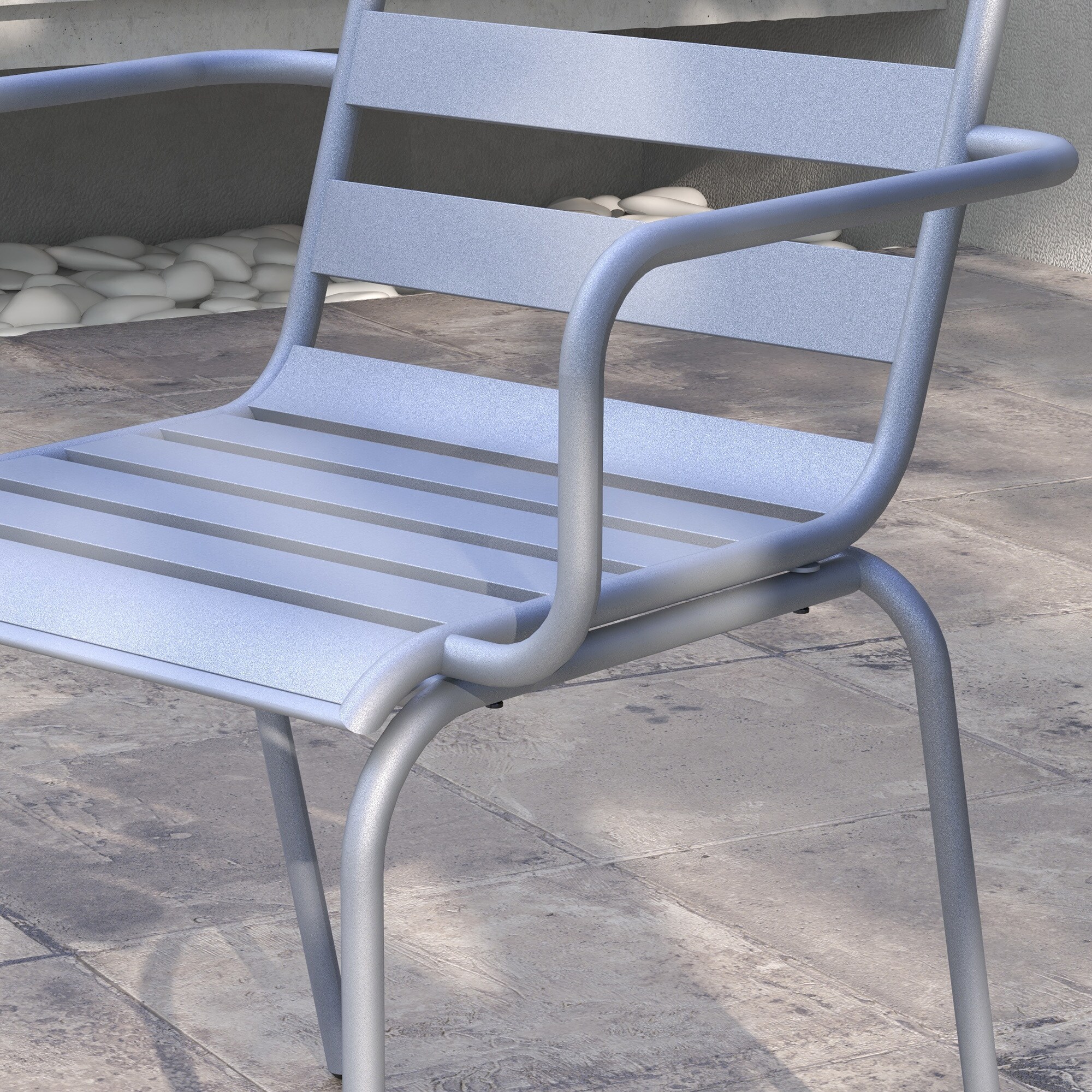 Outsunny Gartenmöbel-Set mit 2 Stühlen grün 51L x 58B x 78H cm