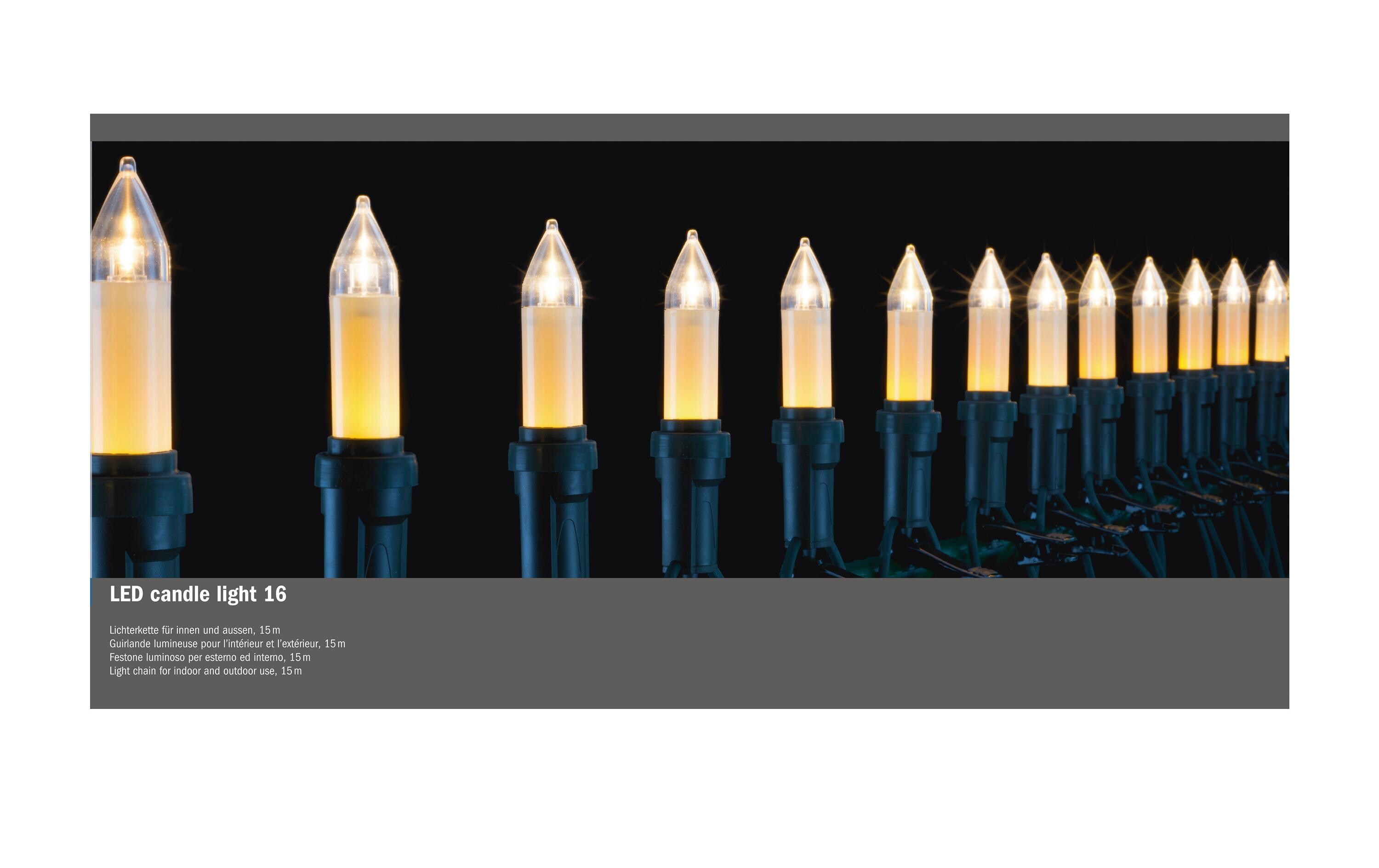 LED Baumkerze 16er Set, Outdoor<br>LED-Lichterkette