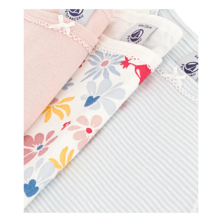 Petit Bateau Lot 3 Débardeurs Fleurs | Rose