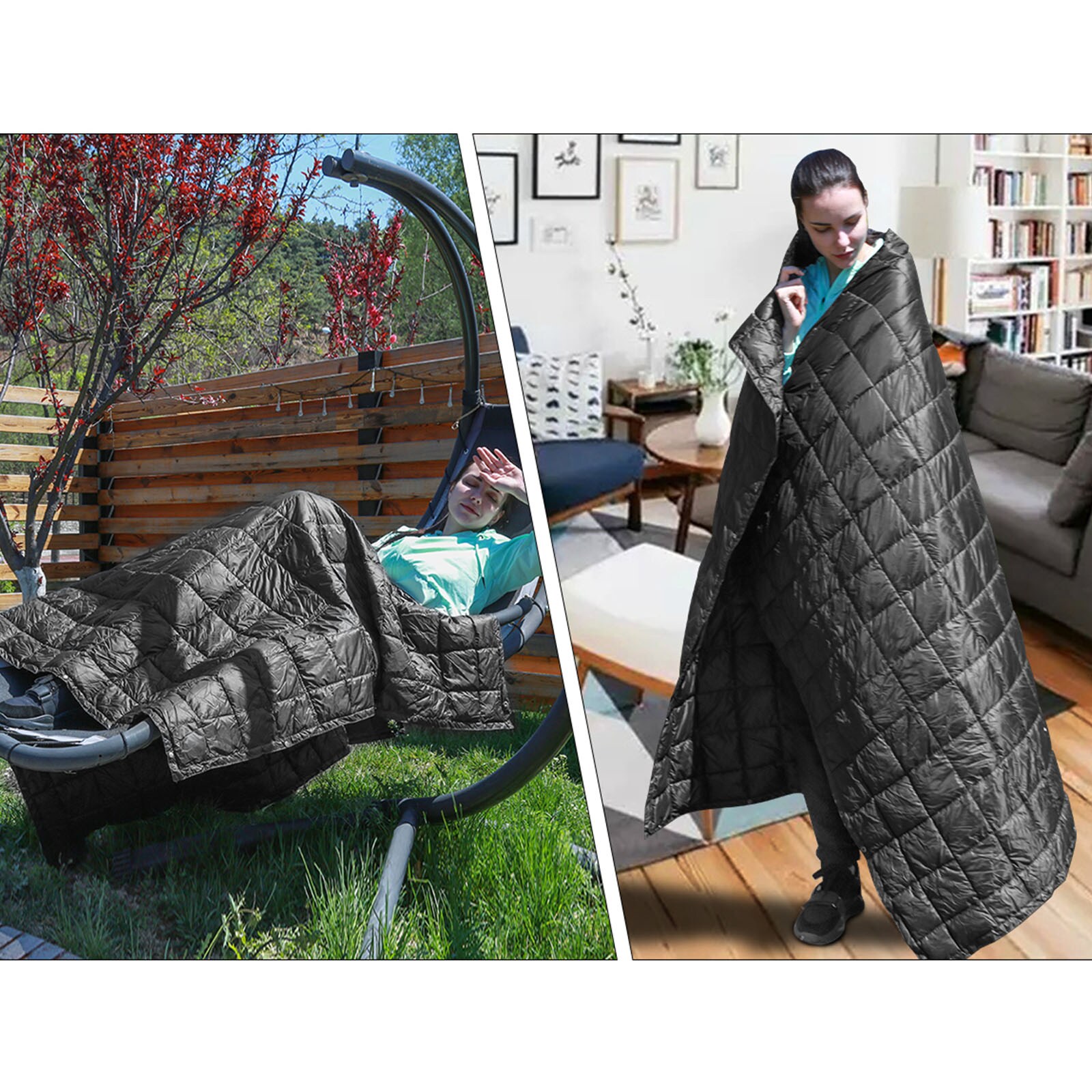 KINGCAMP Camping Decke Smart 540 Picknick Strand Matte Park Decke Leicht 540 g Farbe: black