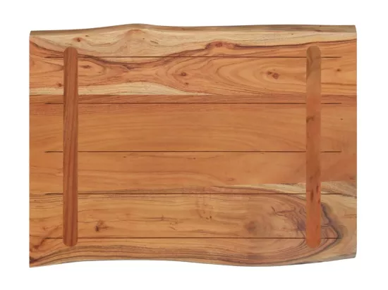 Table d'appoint 50x40x2,5cm bois massif acacia bordure assortie