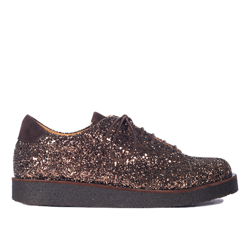 Angulus 1548-104 Sneakers, Brown Glitter/Dark Brown, 39