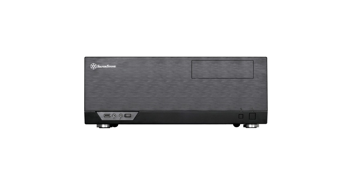 SilverStoneSST-GD09B-C HTPC behuizing  (Zwart | 1x USB-A | 1x USB-C)