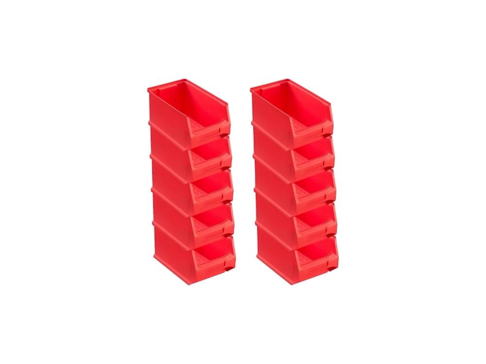 PROREGAL Rode Opbergdoos 3,0 HxBxD 12,5 x 14,5 x 23,5 cm 2,8 Liter Opbergcontainer Opbergdoos Opbergdoos Assortiment Sorteercontainer