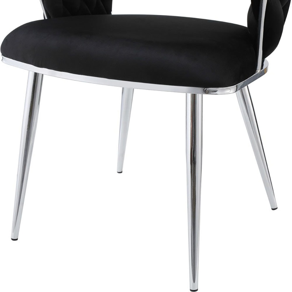 Kayoom Polsterstuhl »Stuhl Finesse 125 2er-Set, TOPSELLER! Flechtverarbeitung am Rücken« (Set) 2 Stk.2-er Set, angesagter Flechtoptik, bequem und stabil