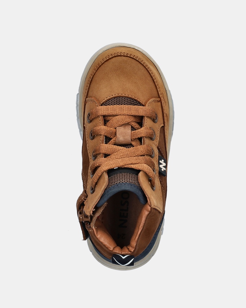 Nelson Kids Hoge sneakers  - cognac