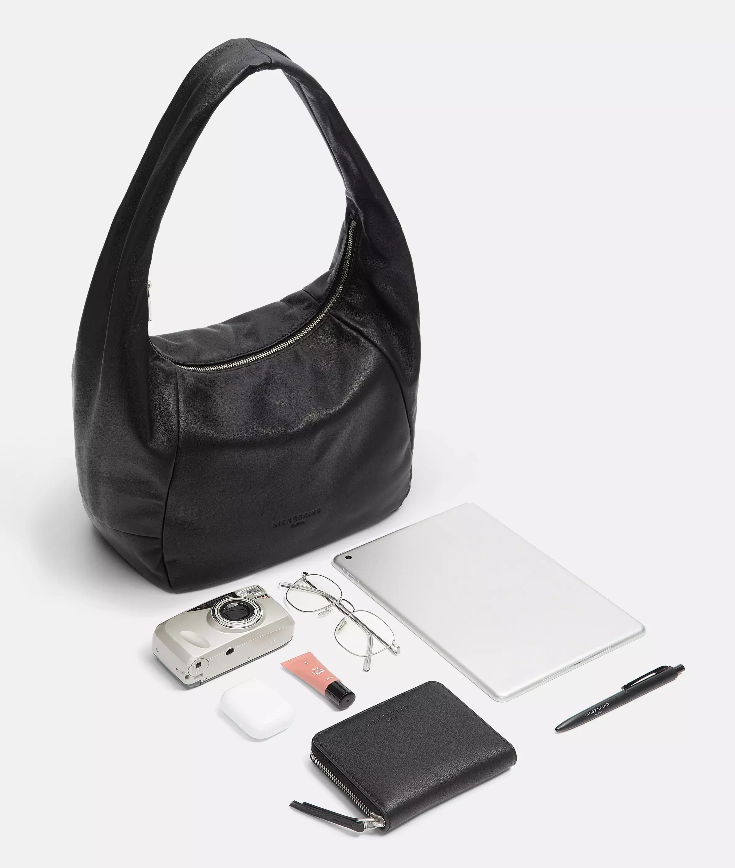 Farrah Hobo M Spacious sheepskin pouch bag