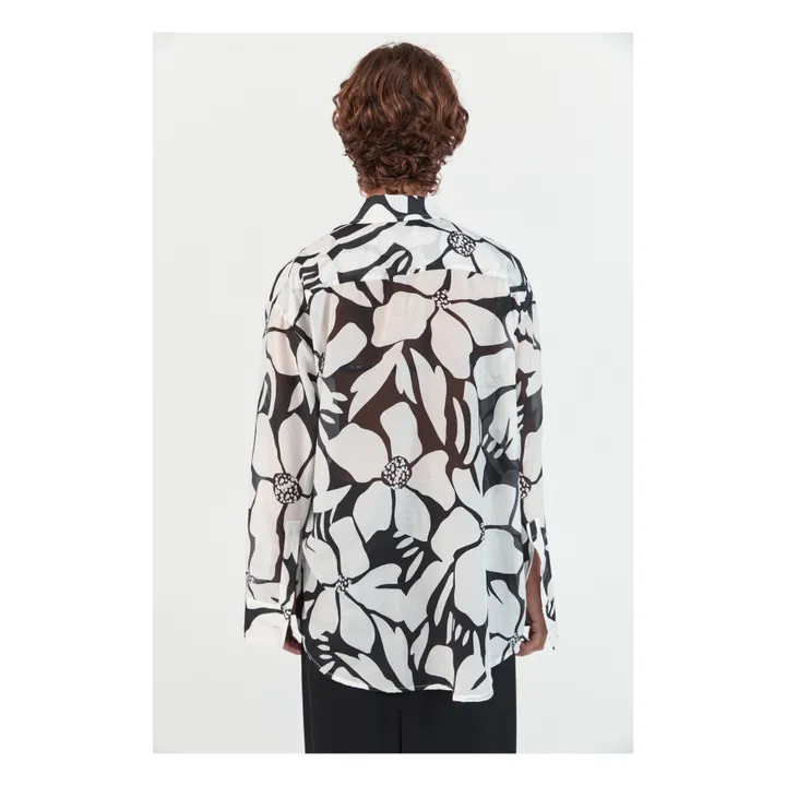 Ziah Chemise Coton et Soie | Blanc