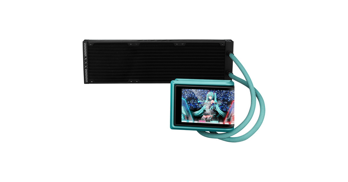 ASUSROG RYUO IV 360 ARGB Hatsune Miku Edition waterkoeling  (Zwart/mint)