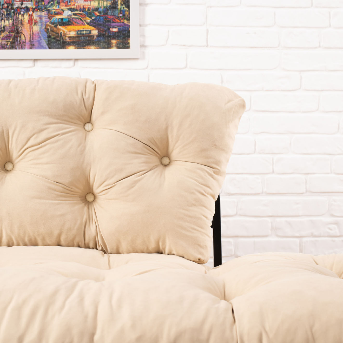 Atelier del Sofa Canapé 2 places convertible Nitta crème - 155x85x73 cm