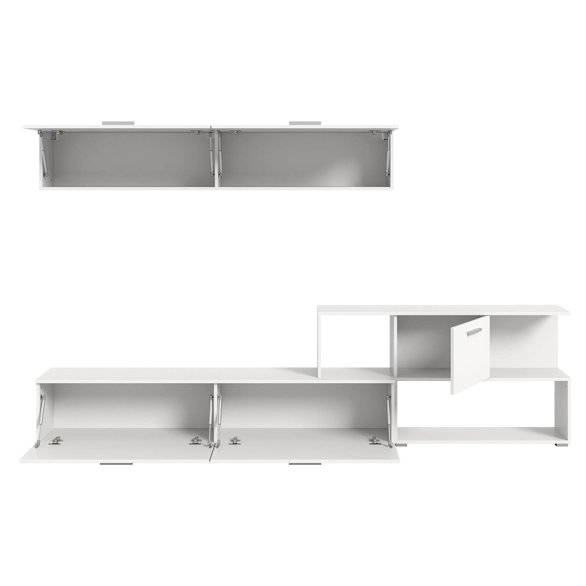 2-teiliges Wohnwand-Set CHEPO - weiß - 280 cm