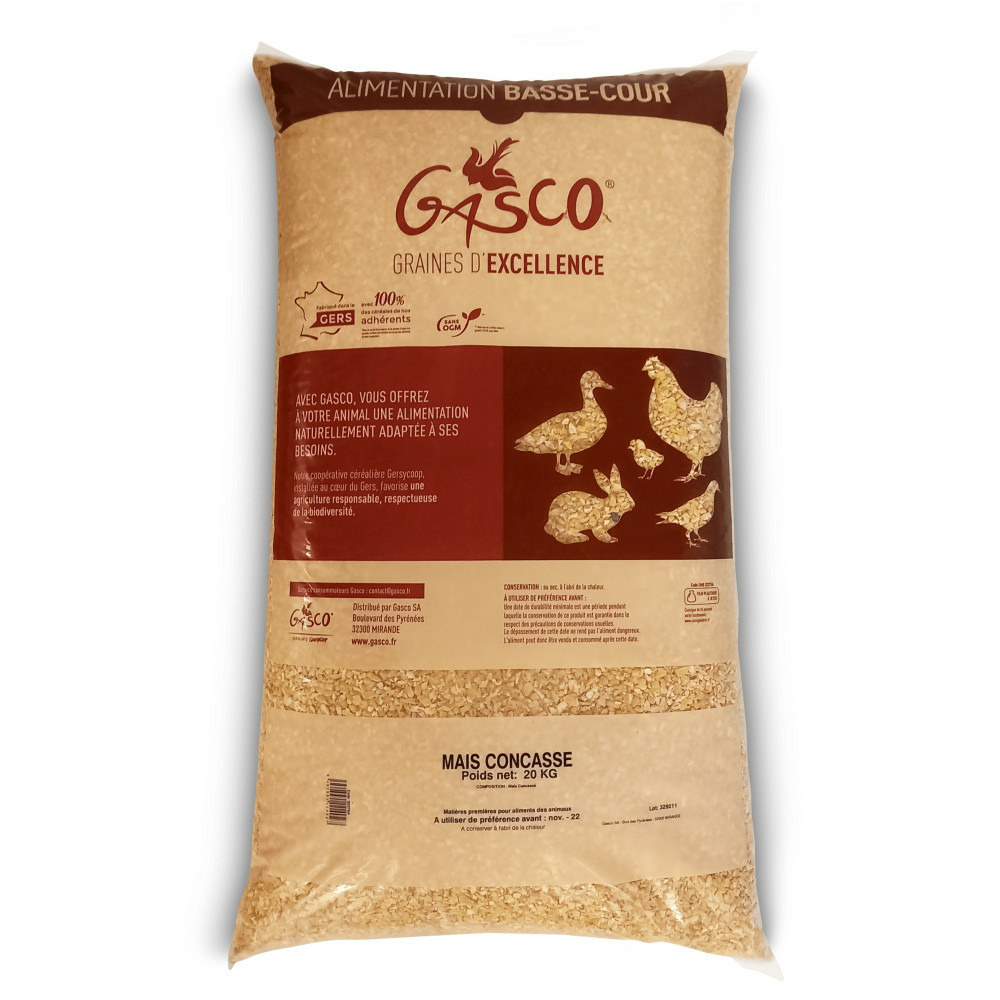 Maïs concassé 20 kg alimentation basse cour