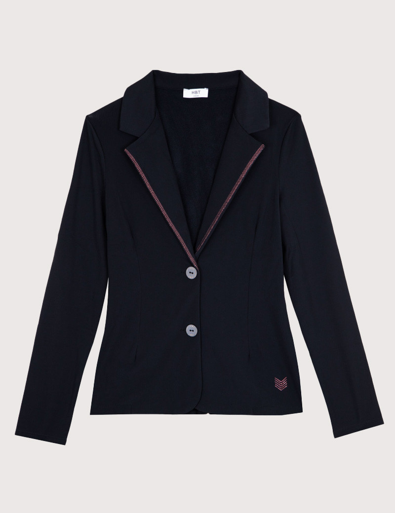 HBT BASICS ESSENTIELS | SHIRLEY VESTE BLAZER NOIR ROSE