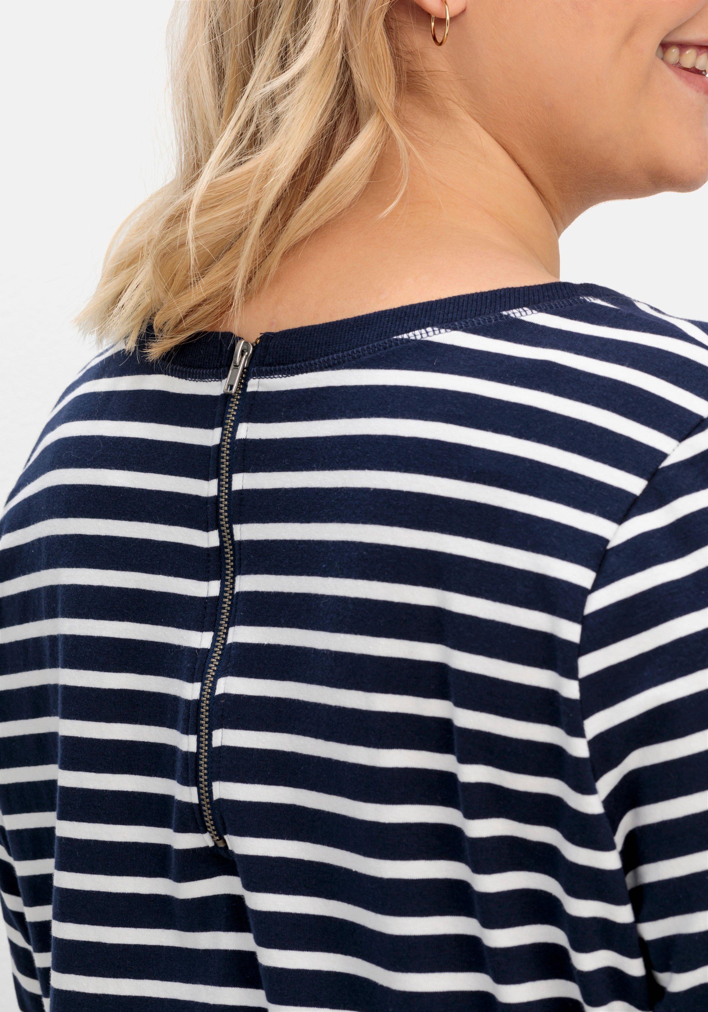 Longshirt in Oversized-Form mit Streifen