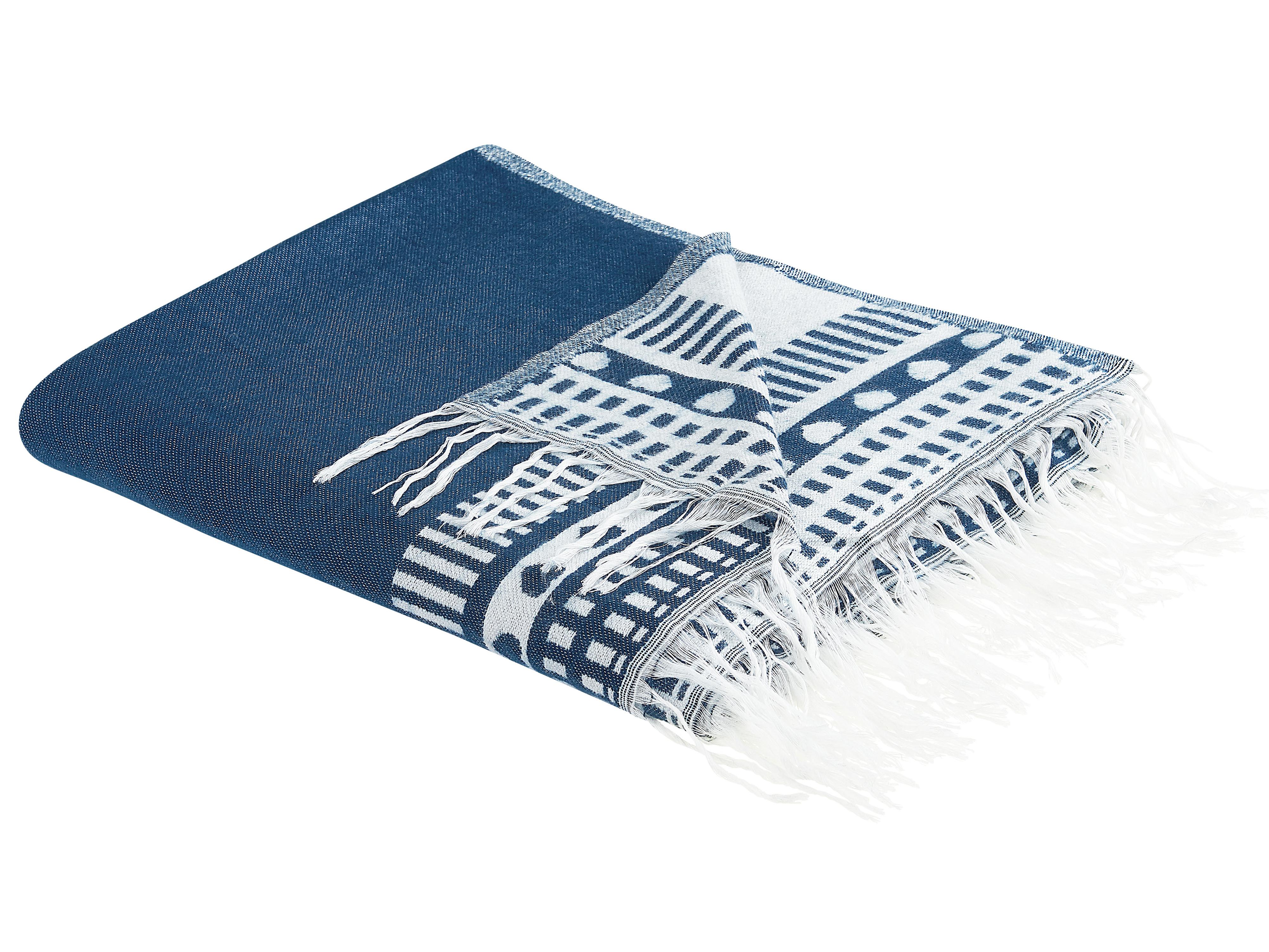 Plaid TARLAY Stof 130 x 170 cm Blauw