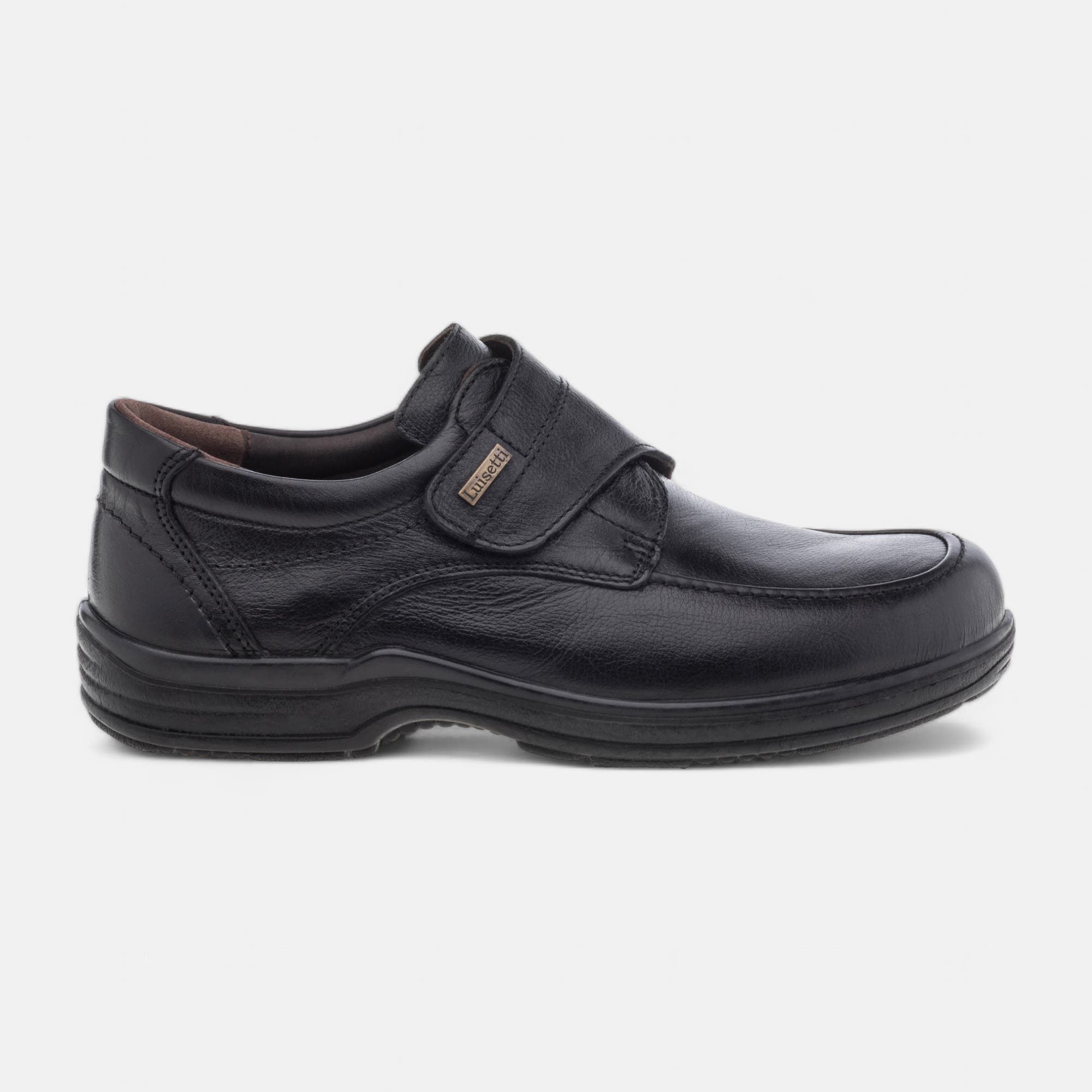 Derbies pieds sensibles Homme en cuir noir