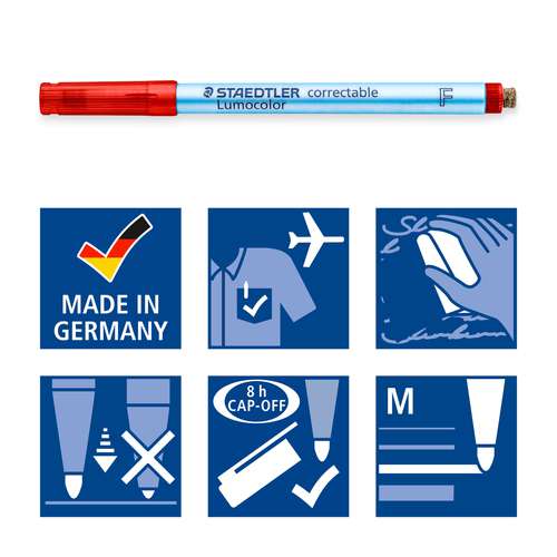 STAEDTLER® Lumocolor correctable 305 Folienstift-Set