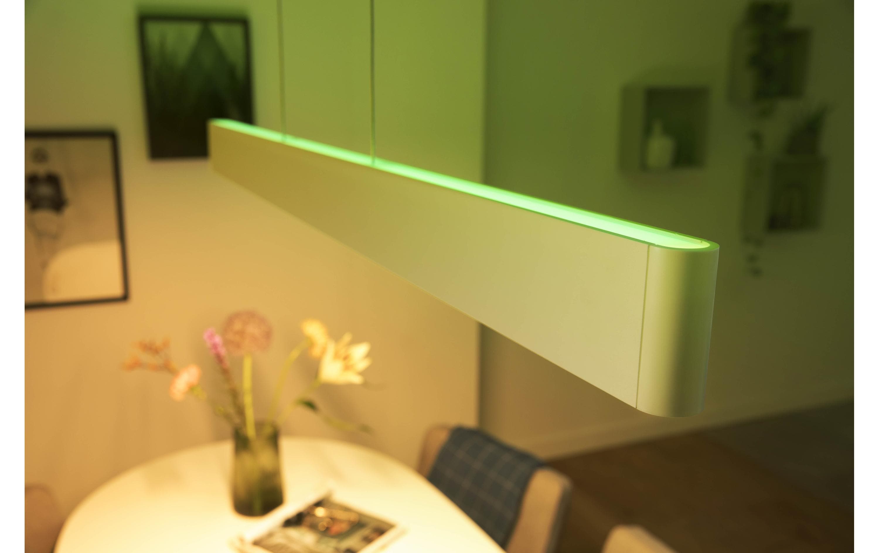 White & Col. Amb. Ensis Pendelleuchte weiss 4750 lm<br>Pendelleuchte mit integriertem LED Modul