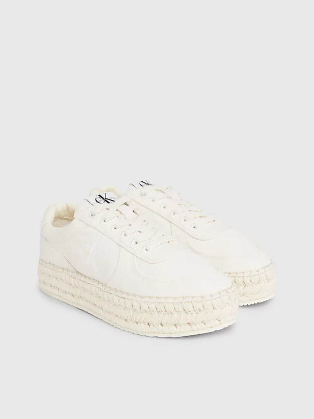 Tênis espadrille de lona com plataforma