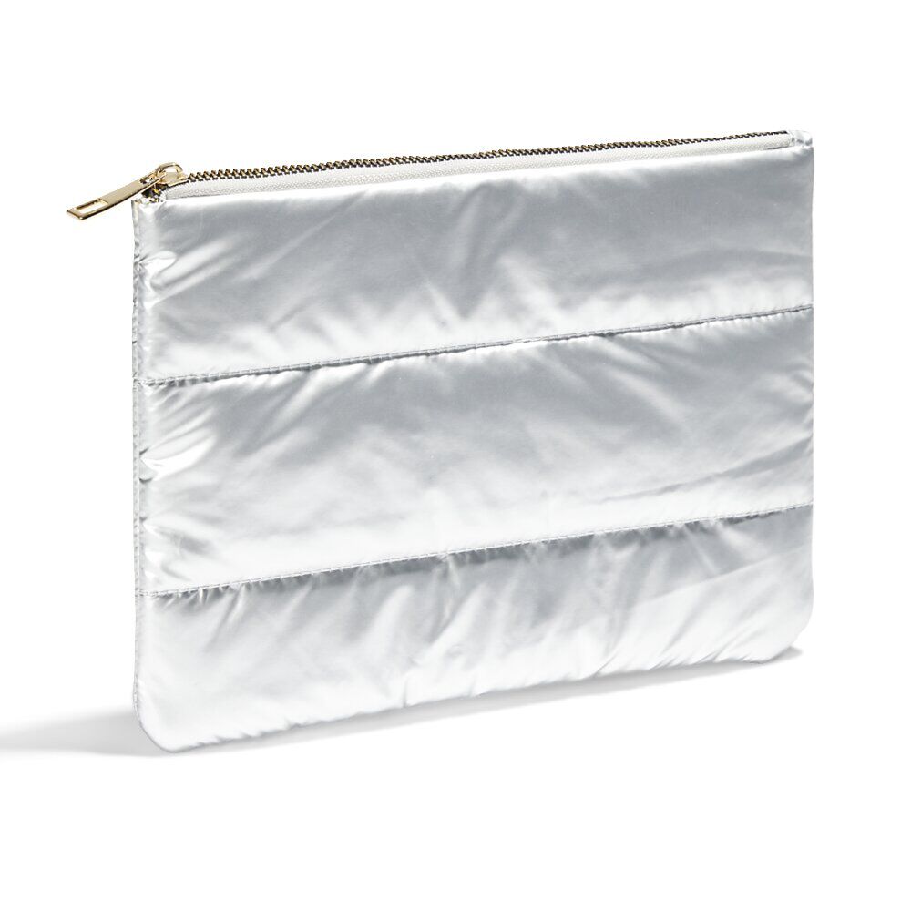 Pochette à cosmétiques matelassée design doudoune 25x18cm - 3 coloris