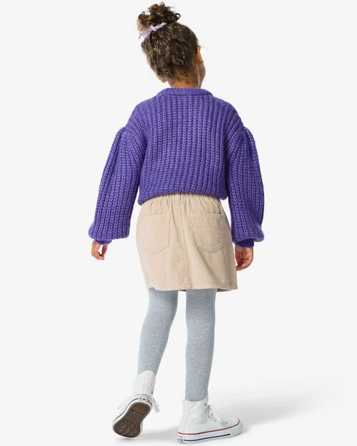 jupe fille côtelée  blanc cassé