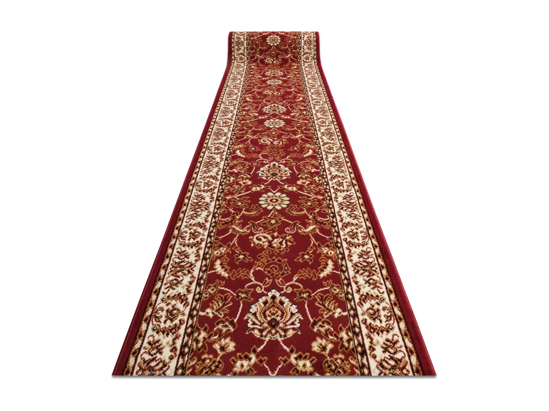 TAPIS DE COULOIR BCF MORAD Klasyk classique bordeaux 70x970 cm