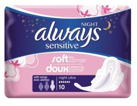 Always Sensitive Maandverband Ultra Night 10st