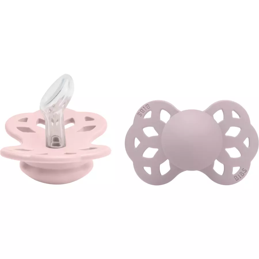 BIBS® Schnuller Infinity anatomischer Sauger 0-6 Monate BlossomDusky Lilac 2 Stk.