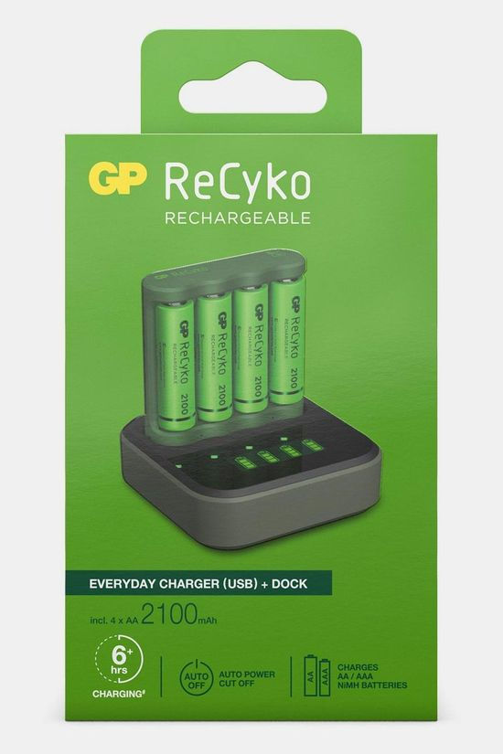GP Batteries GP Batteries ISB Battery Charger B421 4 X Recyko AA 2100 Mah Do