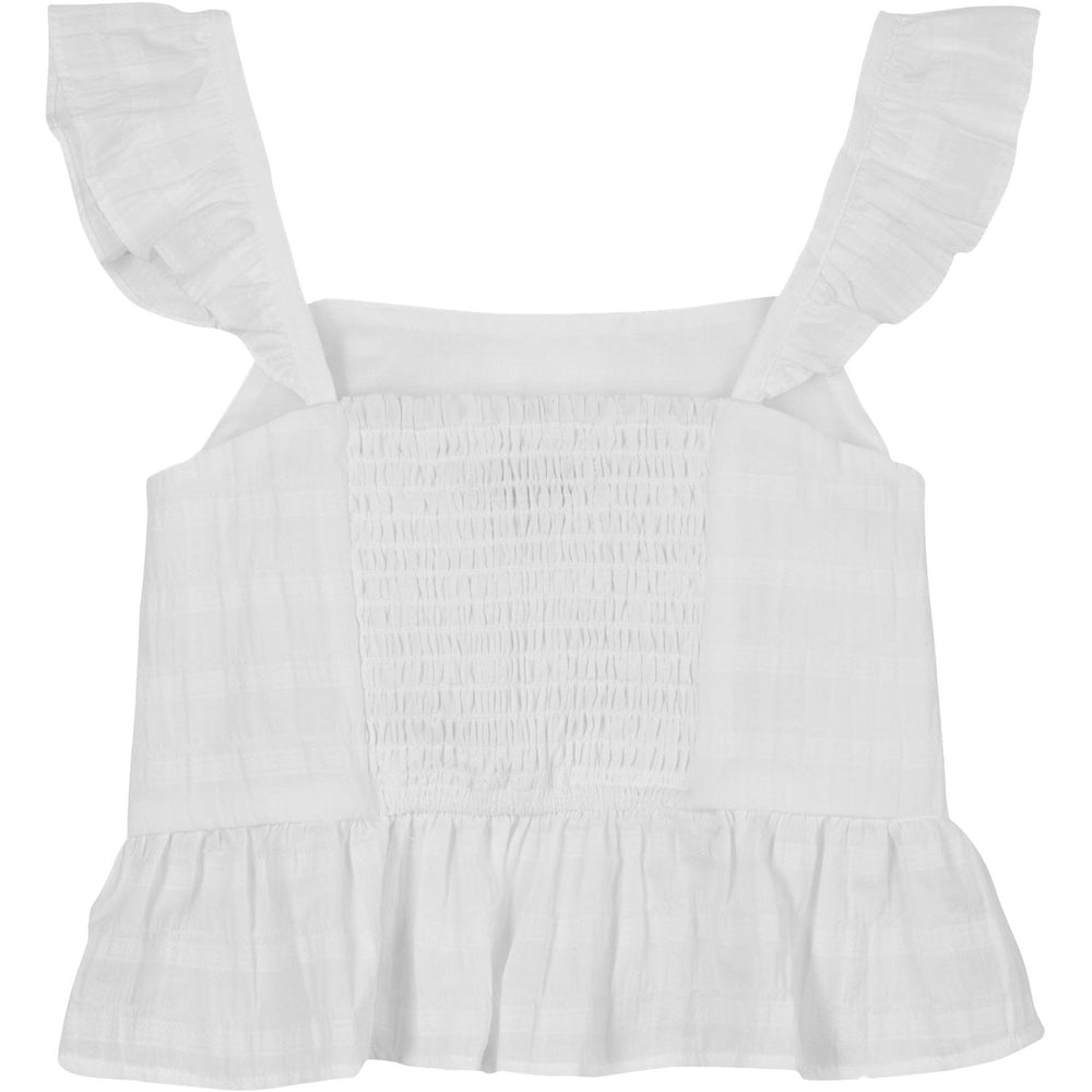Køb Tommy Hilfiger White Textured Bomuld Top