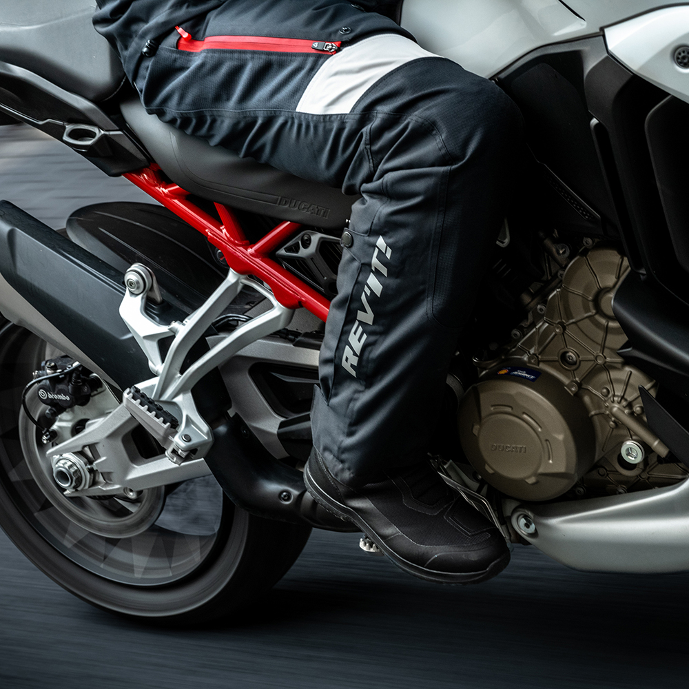 Rev'it - Pantalon Horizon 3 H2O Noir / Gris Clair / Rouge